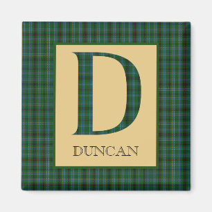 Aimant Tartan Duncan Monogramme D  