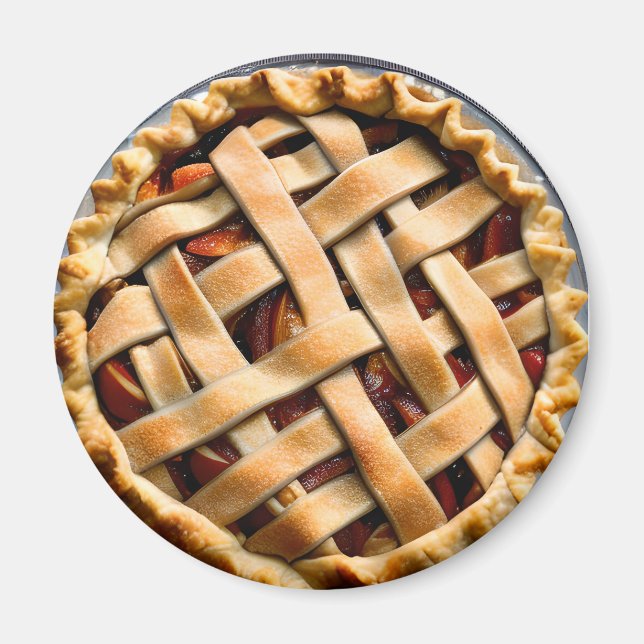 Aimant Tarte à la broche avec une croûte fantaisie (Devant)