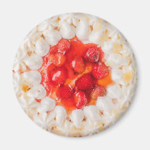 Tarte aux fraises dessert blanc rouge
