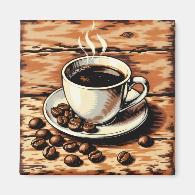 Aimant Tasse de café (Devant)