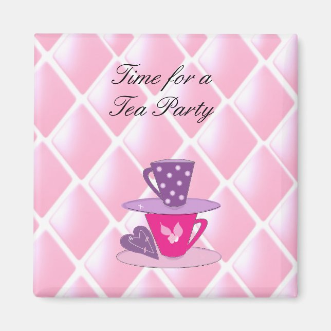 Aimant Tasses à thé empilées - Thé Party (Devant)
