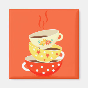Aimant Tasses à thé vintage rétro art fantastique