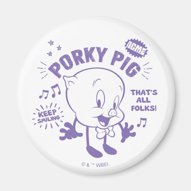 Aimant Tasty Retro Porky Pig (Devant)