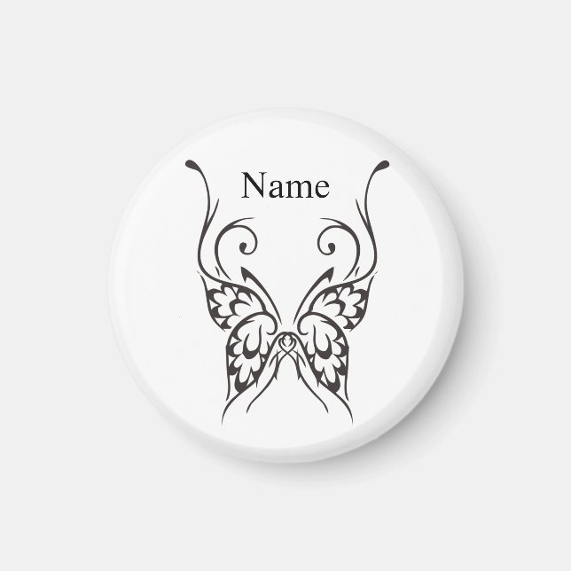 Aimant Tatouage papillon stylisé Thunder_Cove (Devant)