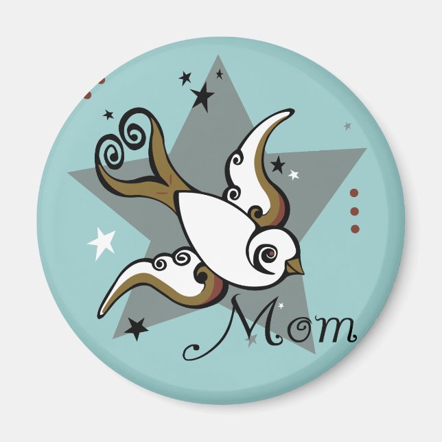 Aimant Tatouage urbain Conception d'oiseaux hirondelles (Devant)