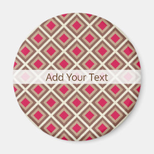 Aimant Taupe, Light Taupe, Hot Pink Ikat Diamonds STaylor