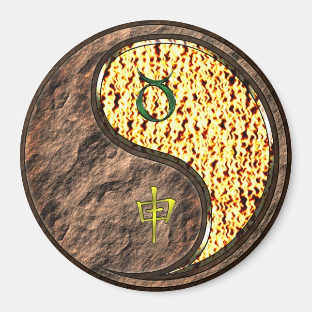 Aimant Taureau & Singe de Feu (Devant)