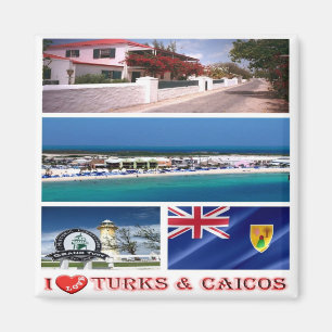 Aimant TC - Îles Turques et Caïques - I Love