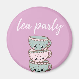 Aimant Tea Party Pink Cute