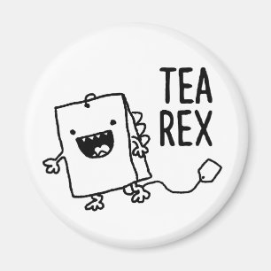 Aimant Tea Rex Tea Sac Drôle Pun Carton