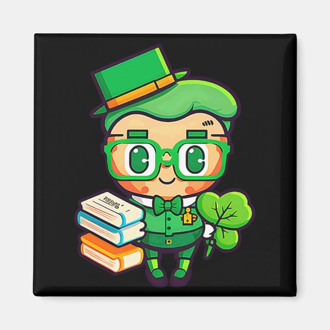 Aimant Teacher Leprechaun St Patricks Day Teacher T Shirt (Devant)