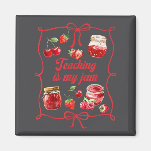 Aimant Teacher Teach Loves Insre Strawberry Teaching Is M (Devant)