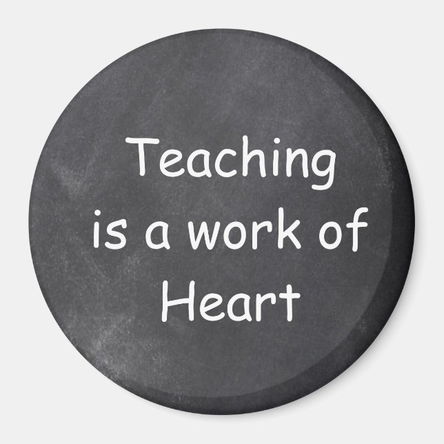 Aimant Teaching Work Heart Chalkboard Design Venin Idea (Devant)