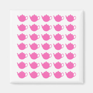 Aimant Teapots roses brillants