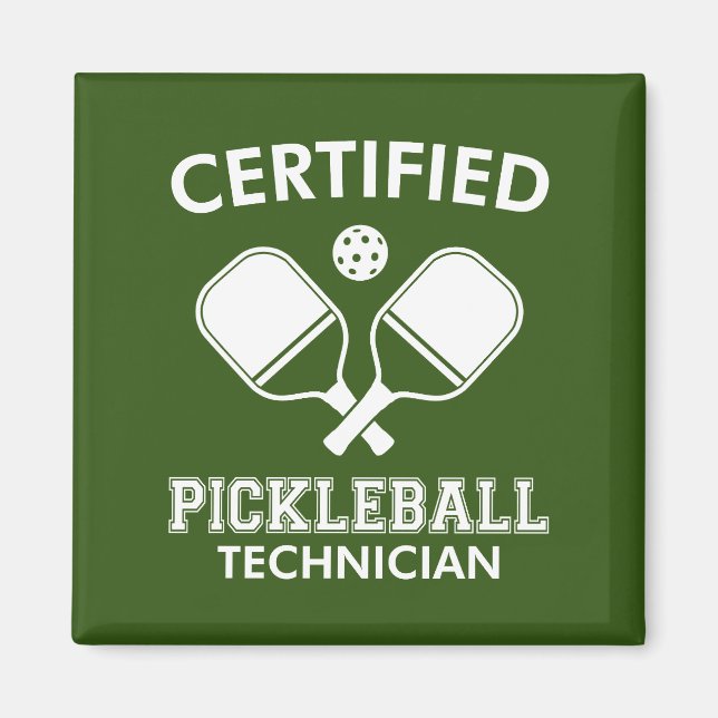 Aimant Technicien certifié en Pickleball (Devant)