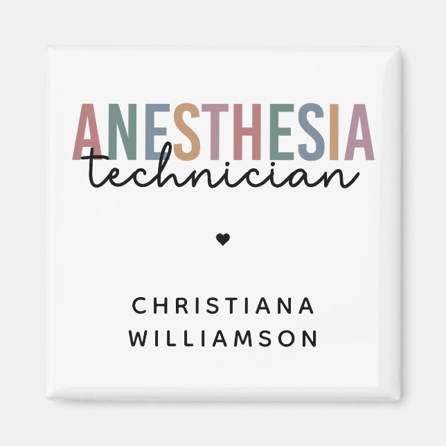 Aimant Technicien d'anesthésie personnalisée Technique d' (Devant)