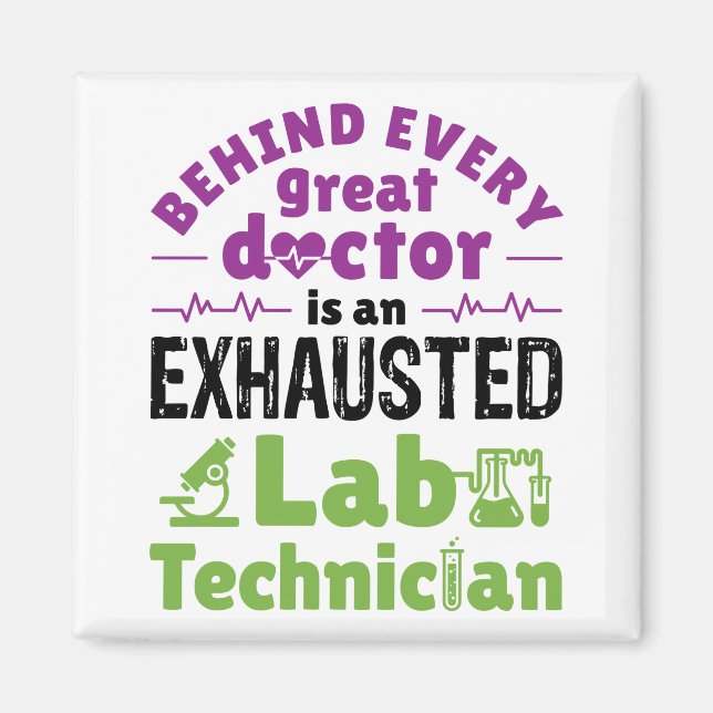 Aimant Technicien de laboratoire Technicien Médicale Tech (Devant)
