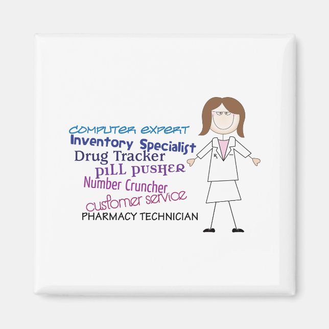 Aimant Technicien en pharmacie (Devant)