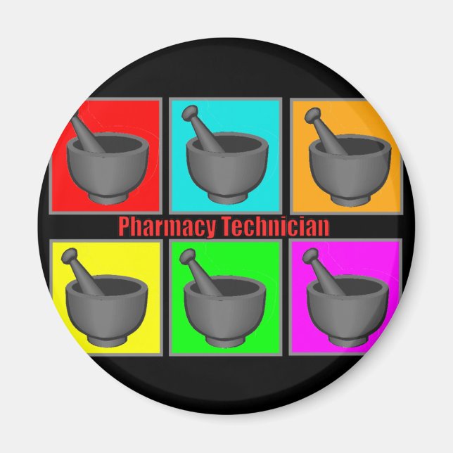 Aimant Technicien en pharmacie Cadeaux de popart (Devant)