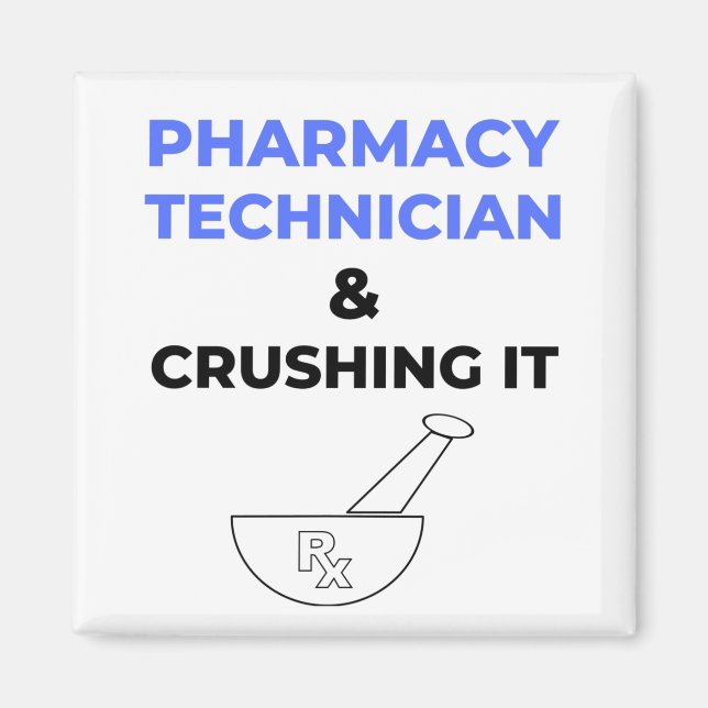 Aimant Technicien en pharmacie et l'écrasement 2 (Devant)