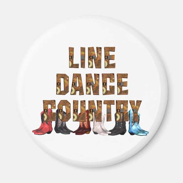 Aimant TEE Country Line Dance (Devant)