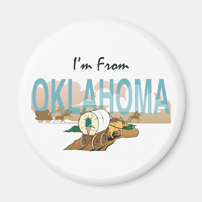 Aimant TEE I'm From Oklahoma (Devant)