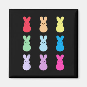 Aimant Tee-shirt arc-en-ciel lapin de Pâques adorable – S