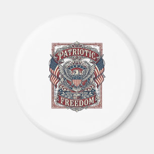 Aimant Tee-shirt graphique vectoriel de défilé patriotiqu