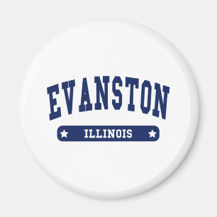 Aimant tee - shirts de style du collège Evanston Illinoi