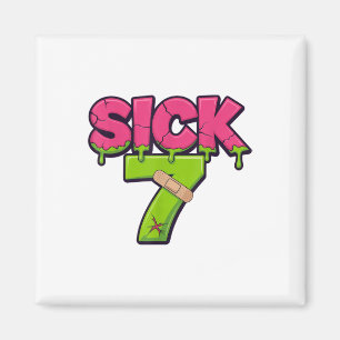 Aimant Tee Sick Seven Mème Six Sept Blague Fun Drip _2