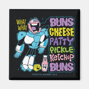 Aimant Teen Titans Go !   Cyborg Burger Rap