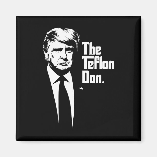 Aimant Teflon Don Trump Monochromatique Art Iconique (Devant)