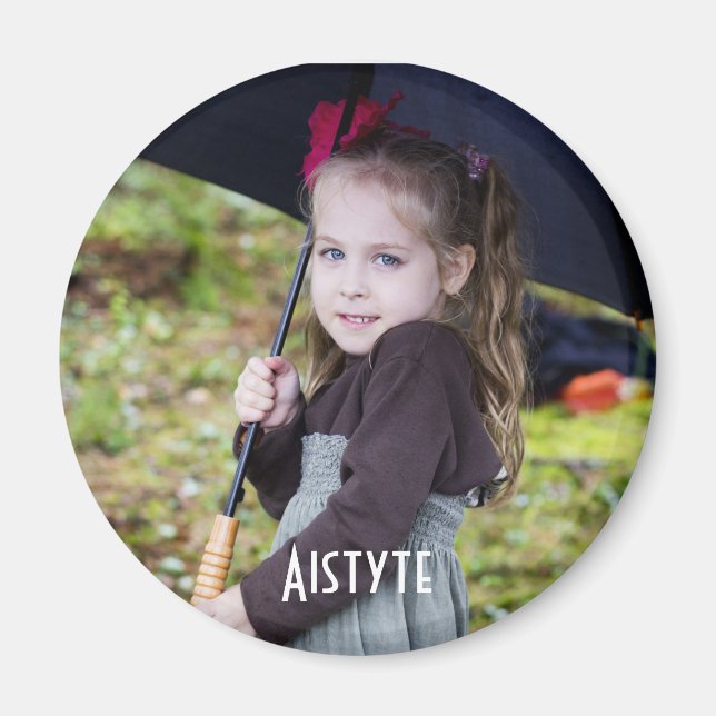 Aimant Téléchargement de photo personnalisé | (Devant)