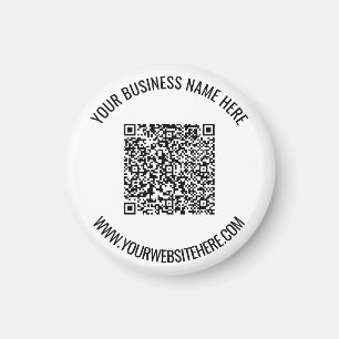 Aimant Téléchargez votre code QR et votre texte personnal
