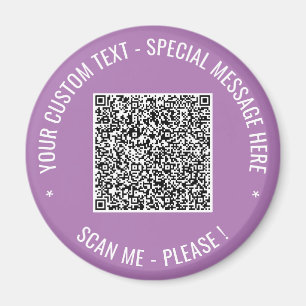 Aimant Téléchargez votre exemple de code QR avec texte pe