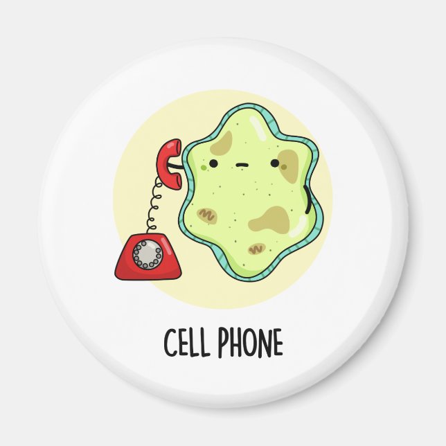 Aimant Téléphone cellulaire drôle Biologie jeu de science (Devant)