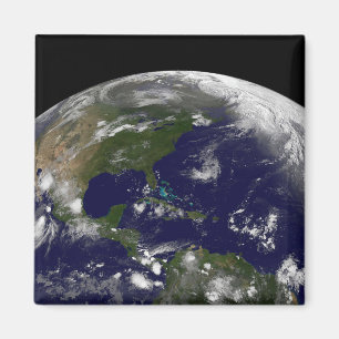 Aimant Tempêtes Tropicales Sur La Planète Terre.