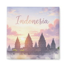 Temple de Prambanan Indonésie coucher de soleil