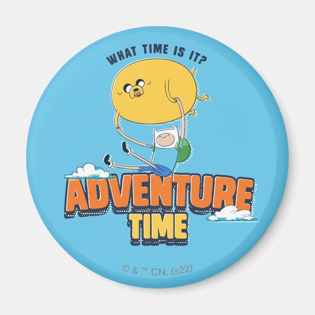 Aimant Temps d'aventure | Jake Flottant Avec Finn (Devant)