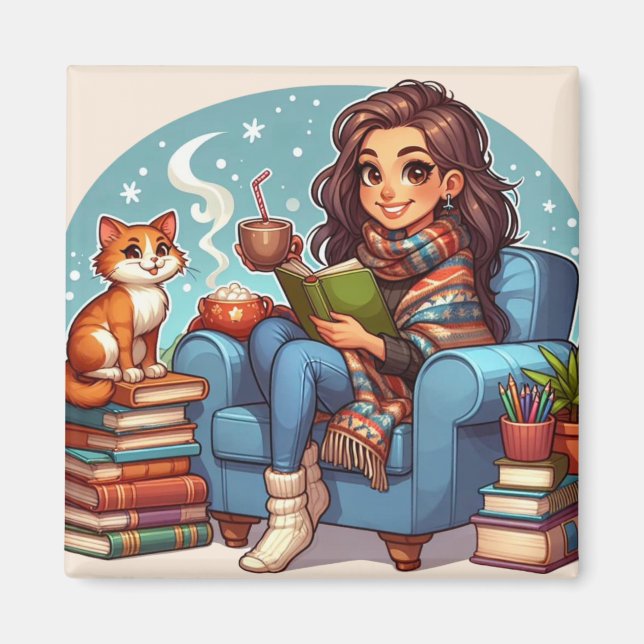 Aimant Temps de lecture confortable (Devant)