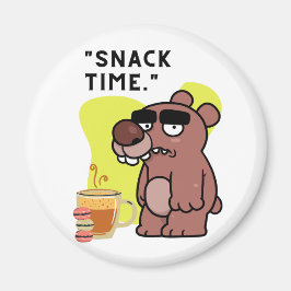 AIMANT TEMPS DE SNAK ! - FUNNY-ANIMAL- COFFEE-COOKIES