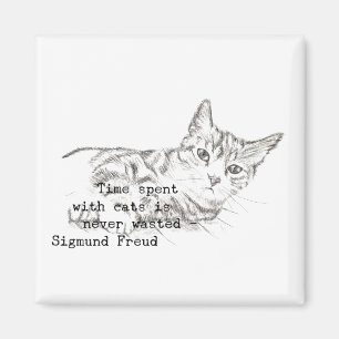 Aimant Temps passé avec des chats…