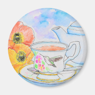 Aimant Temps pour la peinture à l'aquarelle de thé