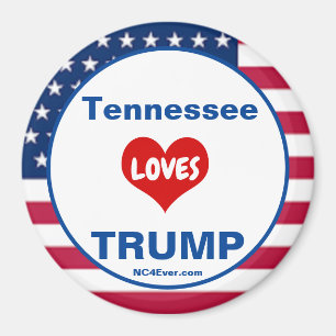 Aimant Tennessee LOVES TRUMP Patriotic Frigo