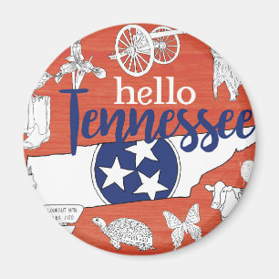 Aimant Tennessee State Symbols Volunteer State Images