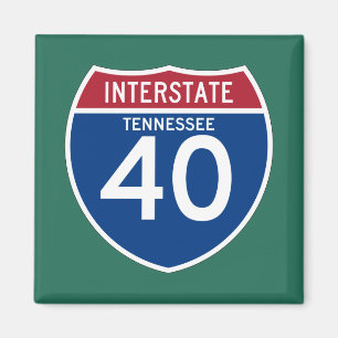 Aimant Tennessee TN I-40 Interstate Highway Shield -