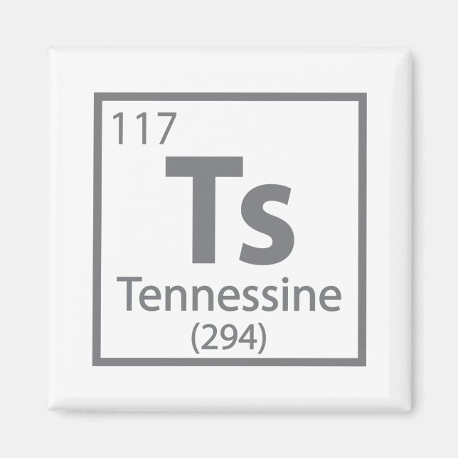 Aimant Tennessine - Tennessee Science Table Périodique (Devant)
