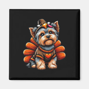 Aimant Tenue de dinde pour Yorkie Mignon chien Yorkshire 