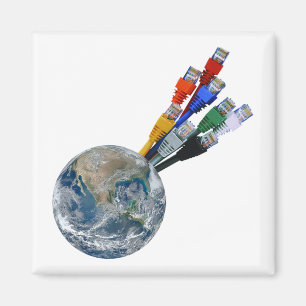 Aimant Terre connectée au réseau Ethernet