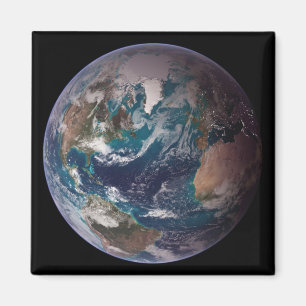 Aimant Terre de marbre bleu (hémisphère occidental)